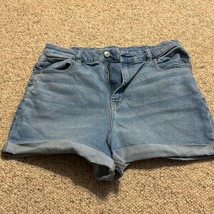 american eagle stretch curvy mom shorts